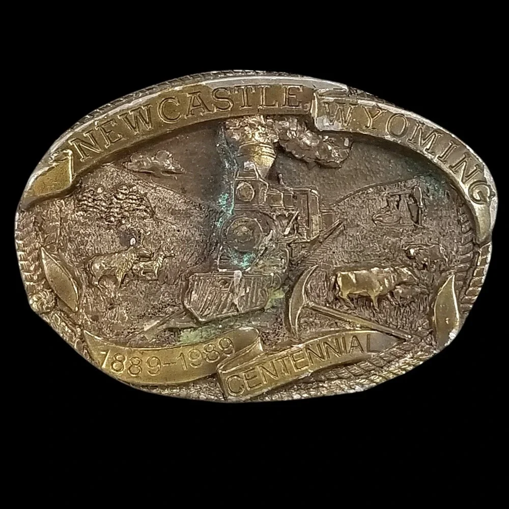 Newcastle Wyoming‎ Centennial Belt Buckle 1889 1989 Limited Edition Dart Inc USA